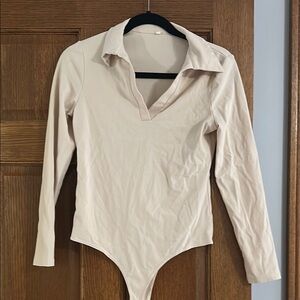 Cream Long Sleeve Bodysuit